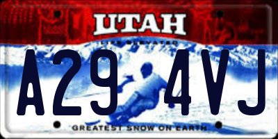 UT license plate A294VJ