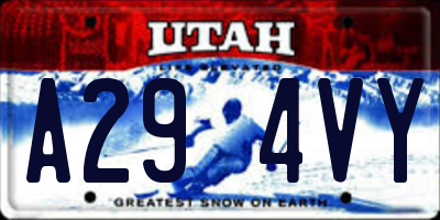 UT license plate A294VY
