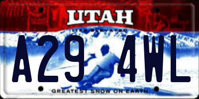 UT license plate A294WL