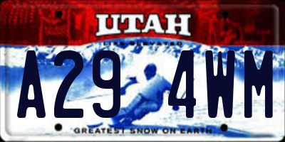 UT license plate A294WM