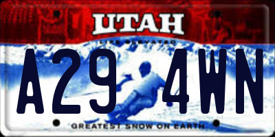 UT license plate A294WN