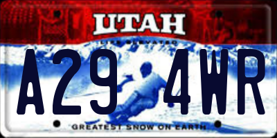 UT license plate A294WR