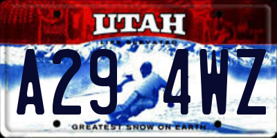 UT license plate A294WZ