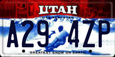 UT license plate A294ZP
