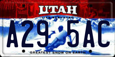 UT license plate A295AC