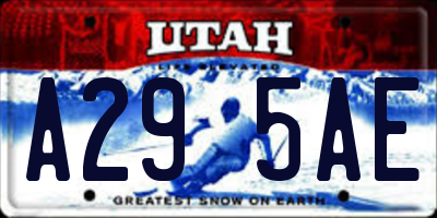 UT license plate A295AE
