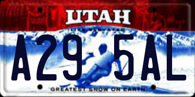 UT license plate A295AL