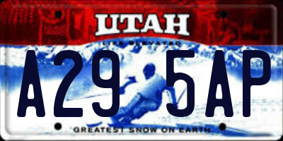 UT license plate A295AP