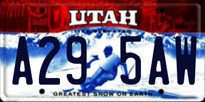 UT license plate A295AW