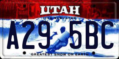 UT license plate A295BC