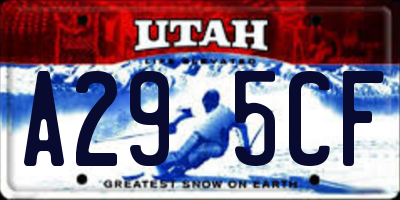 UT license plate A295CF