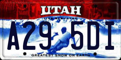 UT license plate A295DI