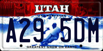 UT license plate A295DM