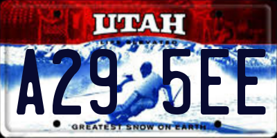 UT license plate A295EE