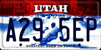 UT license plate A295EP