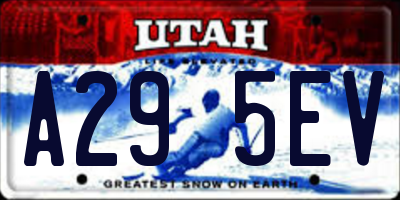 UT license plate A295EV