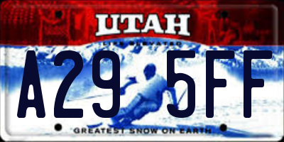 UT license plate A295FF