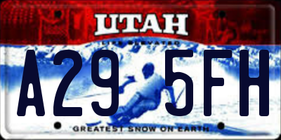 UT license plate A295FH