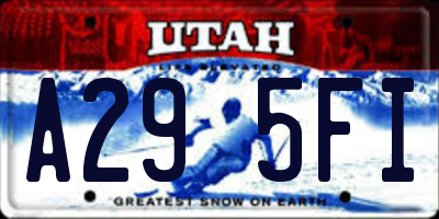 UT license plate A295FI