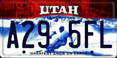 UT license plate A295FL