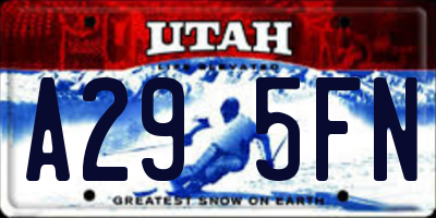 UT license plate A295FN