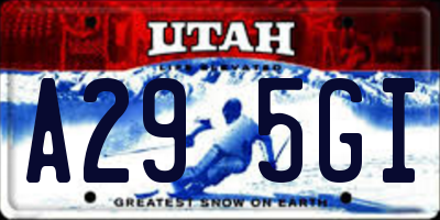 UT license plate A295GI
