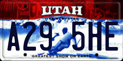 UT license plate A295HE