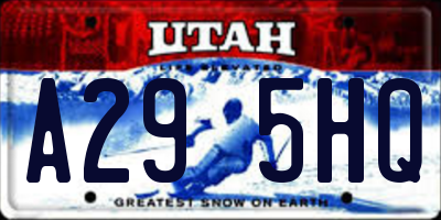 UT license plate A295HQ
