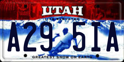 UT license plate A295IA