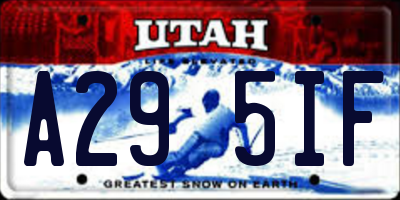 UT license plate A295IF