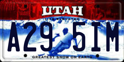 UT license plate A295IM