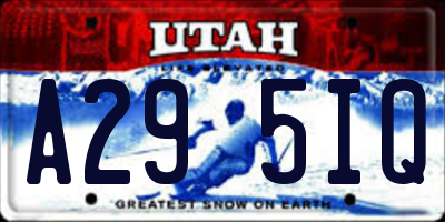 UT license plate A295IQ