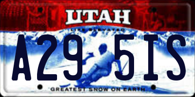 UT license plate A295IS
