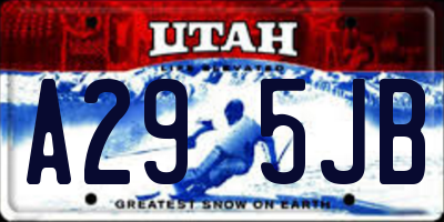 UT license plate A295JB
