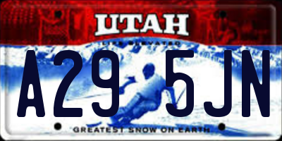 UT license plate A295JN