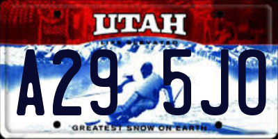 UT license plate A295JO