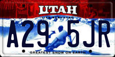 UT license plate A295JR
