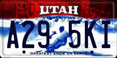 UT license plate A295KI