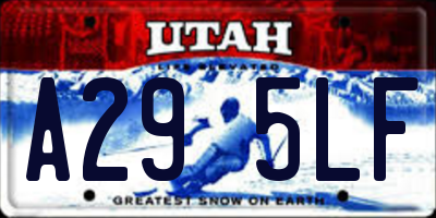 UT license plate A295LF