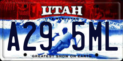 UT license plate A295ML