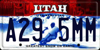 UT license plate A295MM