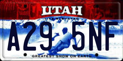 UT license plate A295NF