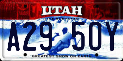 UT license plate A295OY