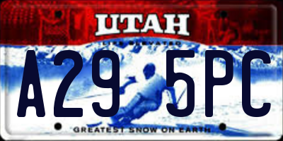 UT license plate A295PC