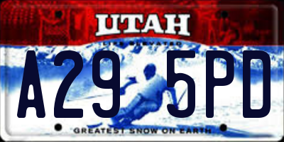 UT license plate A295PD