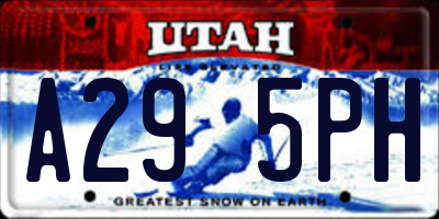 UT license plate A295PH