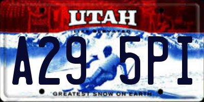 UT license plate A295PI