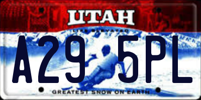UT license plate A295PL