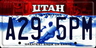 UT license plate A295PM