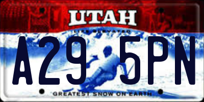 UT license plate A295PN